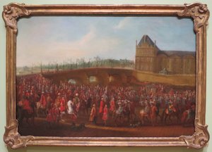 El enviado turco Mehmet Efendi deja el Jardín de las Tullerías en París después de la audiencia con el rey francés Luis XV en 1721 de Pierre Denis Martin